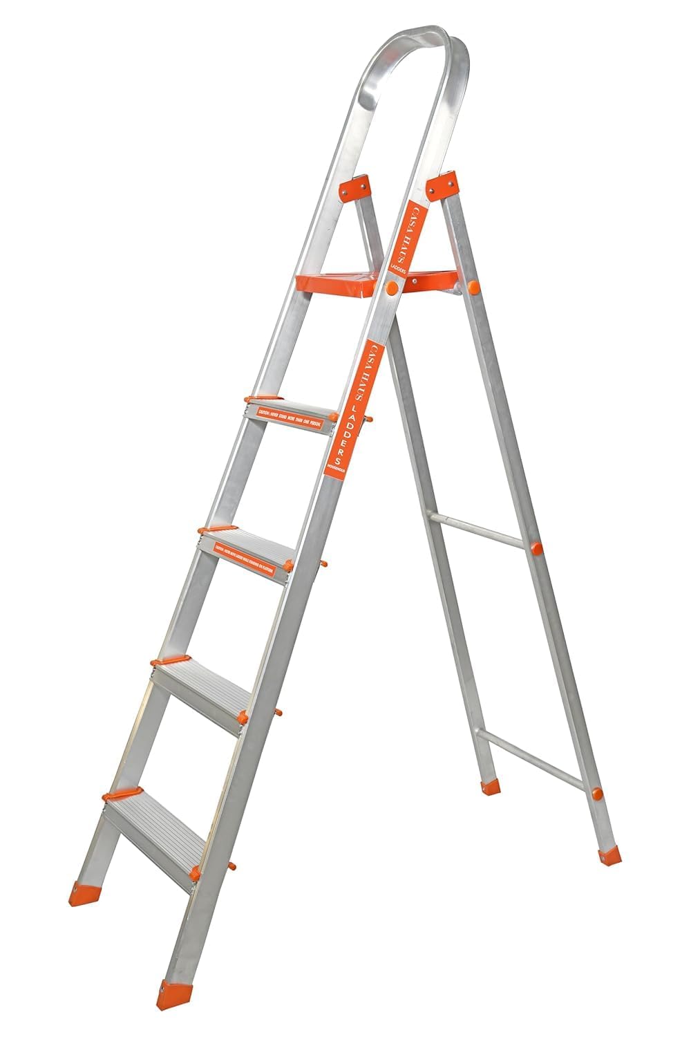 ClimberCraft 5-Step Foldable Aluminium Ladder with Precision Laser-Cut Design – Inspired by Danish Aesthetics