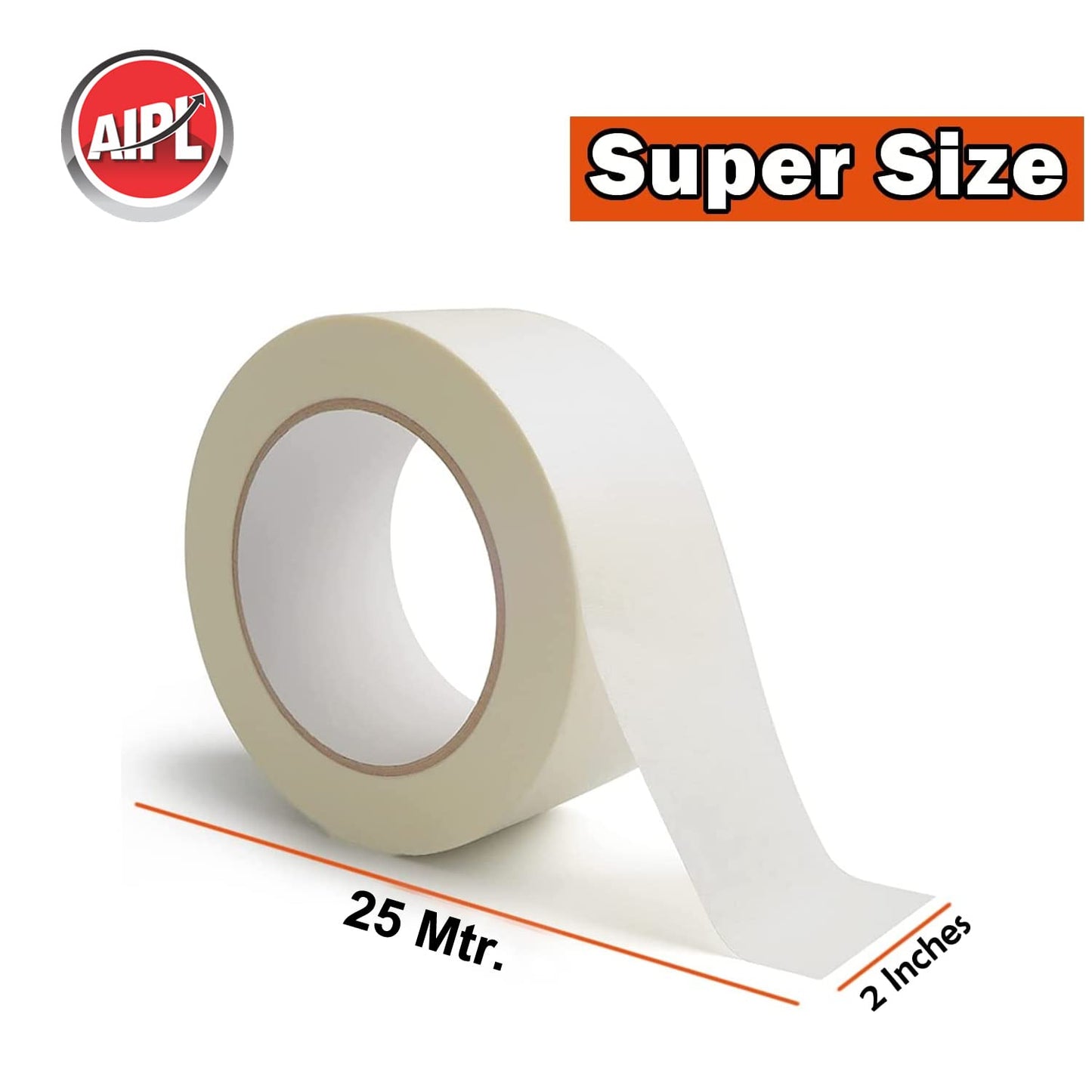 Averro Masking Tape – 20m Long, 48mm Wide, Pack of 2 Durable Rolls for Precision Use