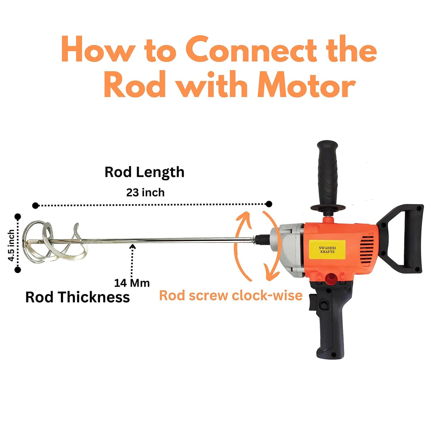 Syntora Putty Mixer Machine – Fast Blending Tool for Smooth, Lump-Free Paint & Wall Mixtures