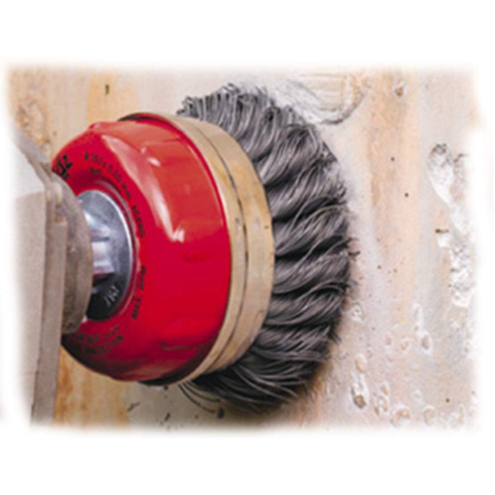 Ironzest Heavy-Duty Drill Attachment with Twisted 3" (75mm) M-10 Thread Wire Cup Brush – Rust & Paint Removal Tool