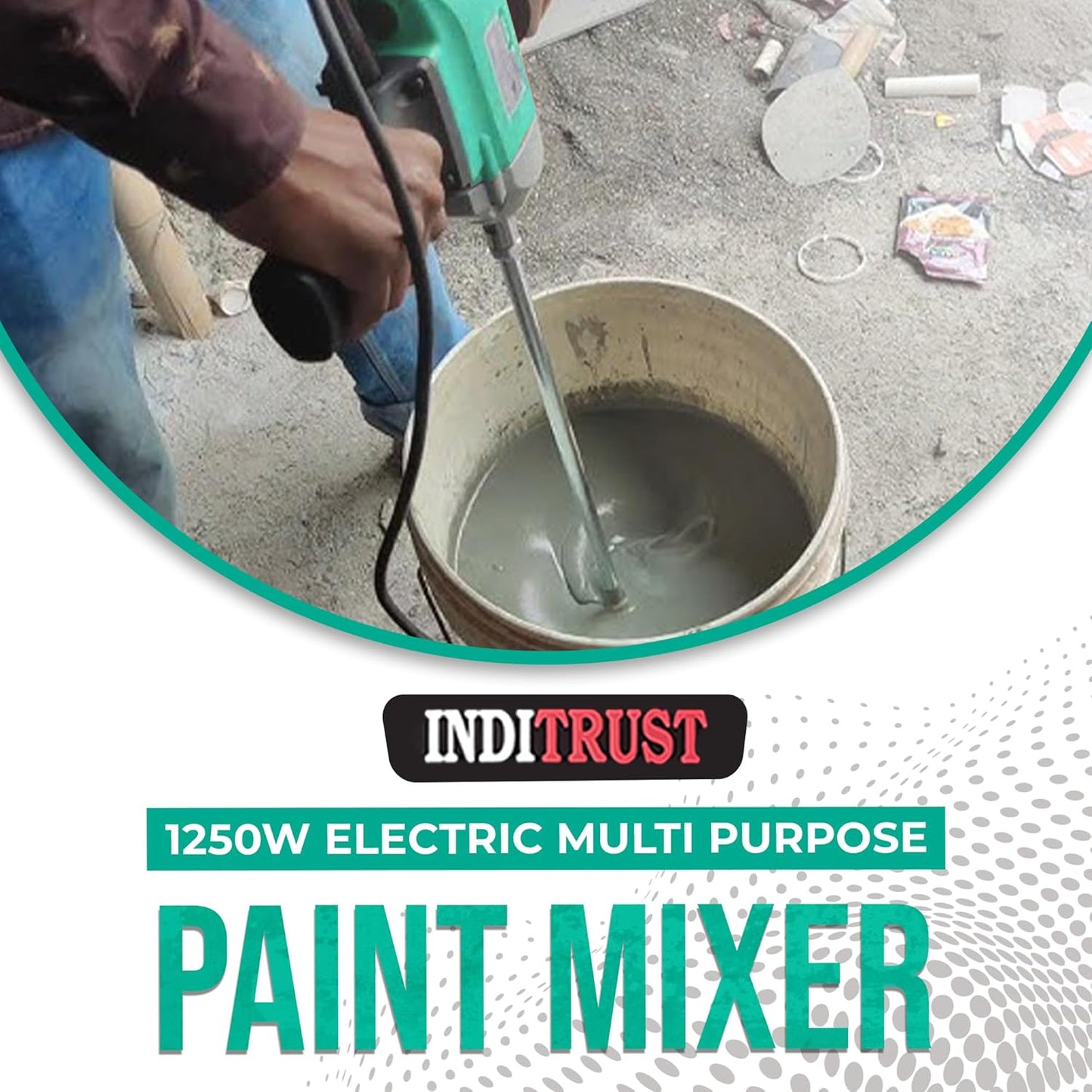 Innotek 1250W Multi-Purpose Electric Paint & Material Stirring Machine – 6 Months Warranty