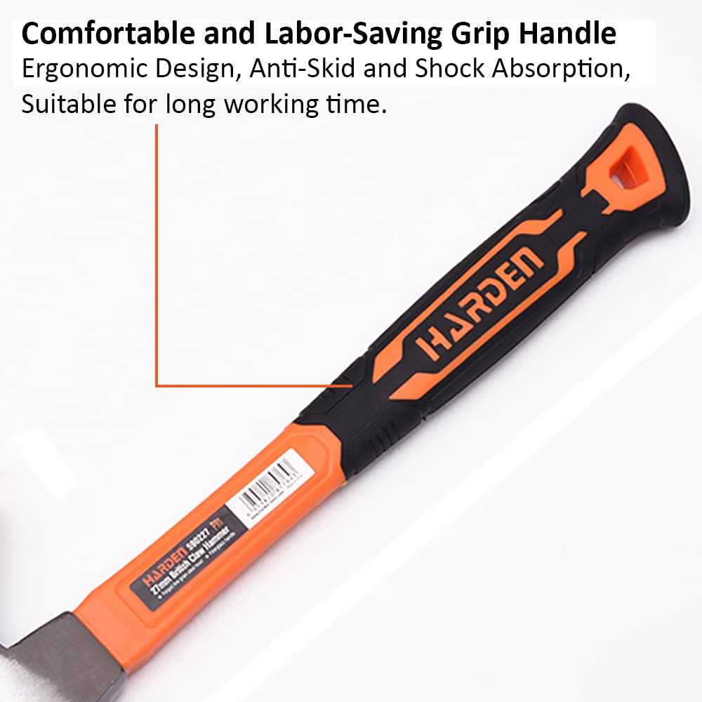 Hoxden 450g Carbon Steel Claw Hammer with Shock-Resistant Fiberglass Grip – Ideal for Carpentry & DIY Tasks