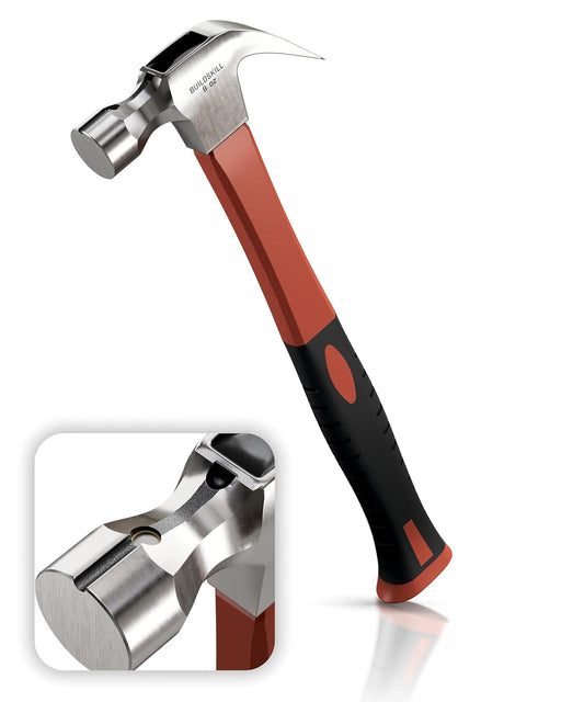 Bravetto 8 Oz Heavy-Duty Hammer with Forged Steel Head – Enhanced Strength & Long-Lasting Durability for Tough Jobs