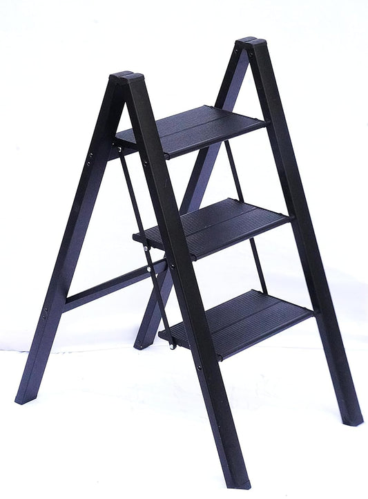 Arvanta Quickfit Foldable 3-Step Ladder – Sturdy & Space-Saving Premium Step Ladder for Home Use