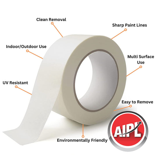 Averro Masking Tape – 20m Long, 48mm Wide, Pack of 2 Durable Rolls for Precision Use