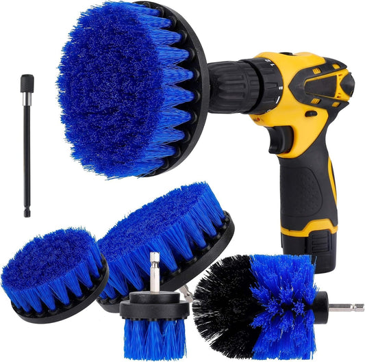 Scrubex Power Drill Brush Set – 4-Piece Multi-Function Scrubber Attachments for Efficient Cleaning